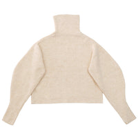 ボリュームスリーブタートル起毛ニット