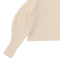 ボリュームスリーブタートル起毛ニット