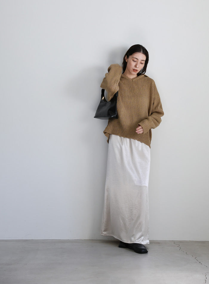 ビッグカラーミックス編みニット