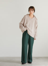 ビッグカラーミックス編みニット【SALE】