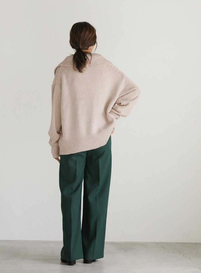 ビッグカラーミックス編みニット【SALE】
