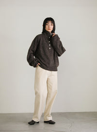 2WAYタートルネックネップニット【SALE】