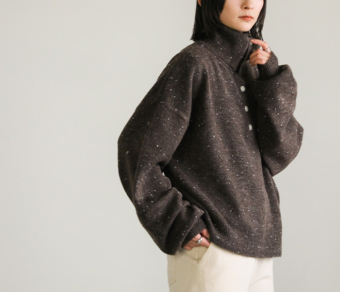 2WAYタートルネックネップニット【SALE】