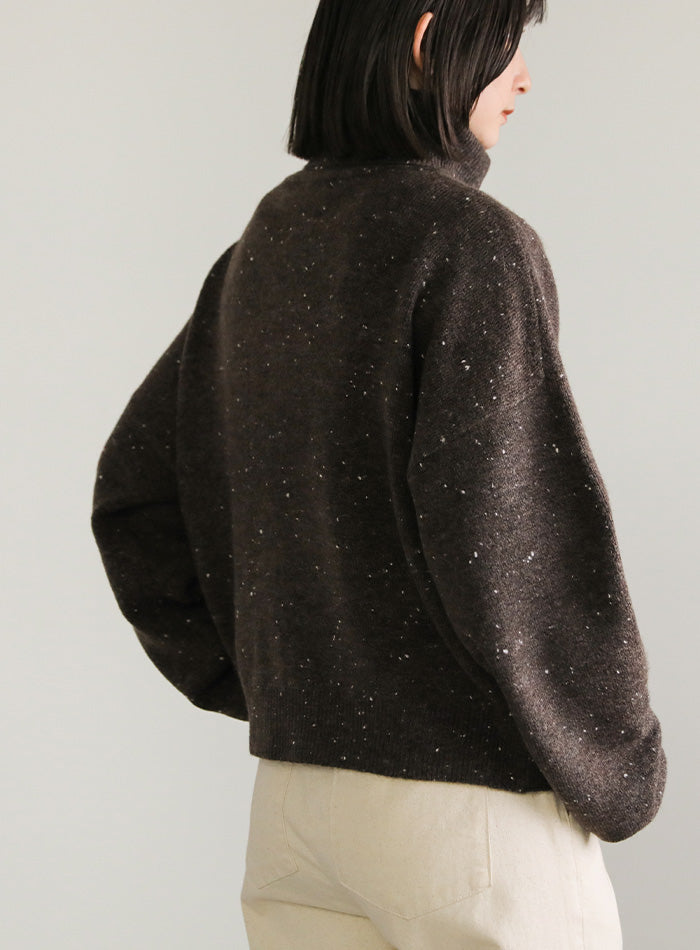 2WAYタートルネックネップニット【SALE】