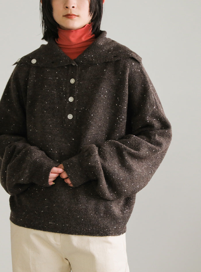 2WAYタートルネックネップニット【SALE】