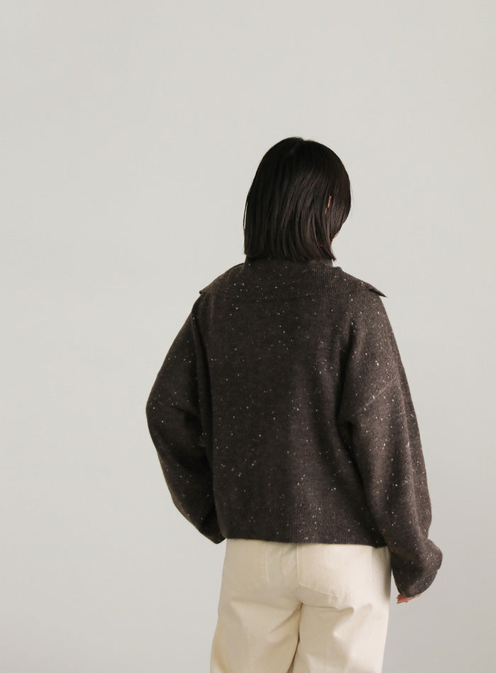 2WAYタートルネックネップニット【SALE】