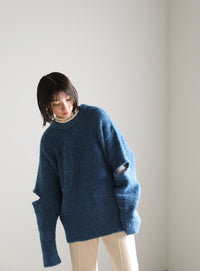 オープンスリーブブークレーニット【SALE】