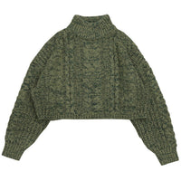 ハイネックケーブルショートニット【SALE】