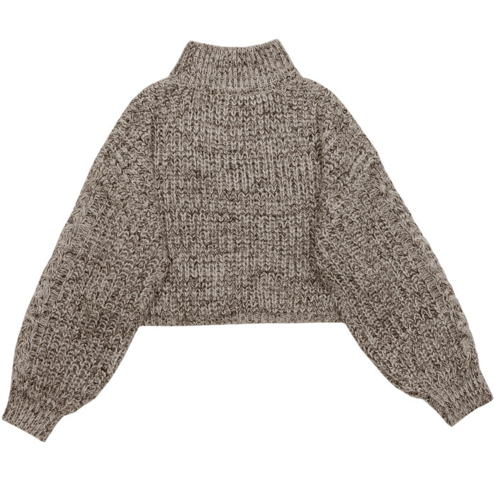 ハイネックケーブルショートニット【SALE】