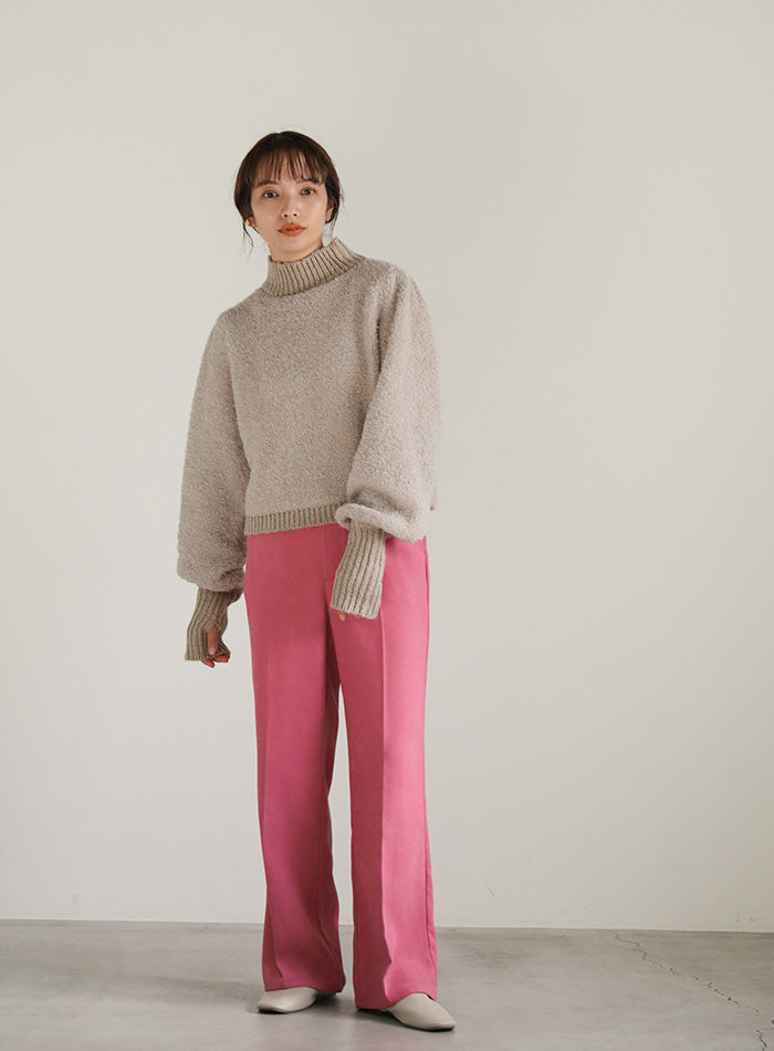 ハイネックブークレフィンガーホールニット【SALE】