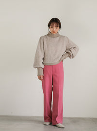 ハイネックブークレフィンガーホールニット【SALE】