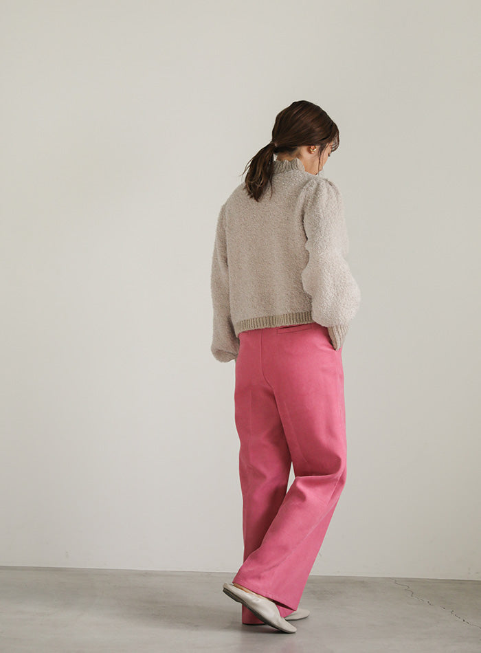 ハイネックブークレフィンガーホールニット【SALE】