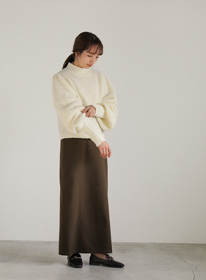 ハイネックブークレフィンガーホールニット【SALE】