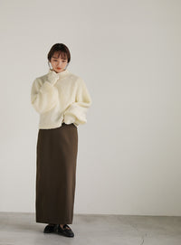 ハイネックブークレフィンガーホールニット【SALE】