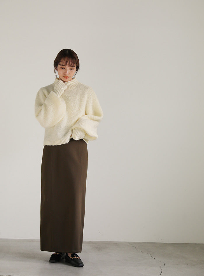ハイネックブークレフィンガーホールニット【SALE】