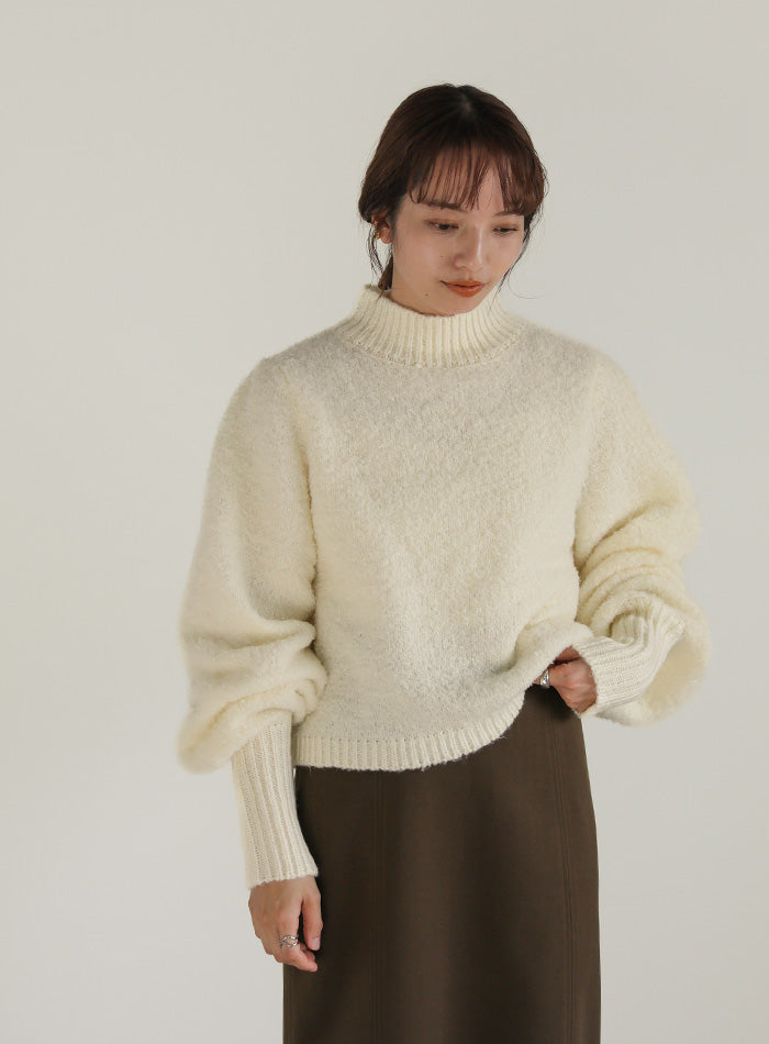 ハイネックブークレフィンガーホールニット【SALE】