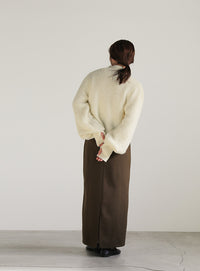 ハイネックブークレフィンガーホールニット【SALE】