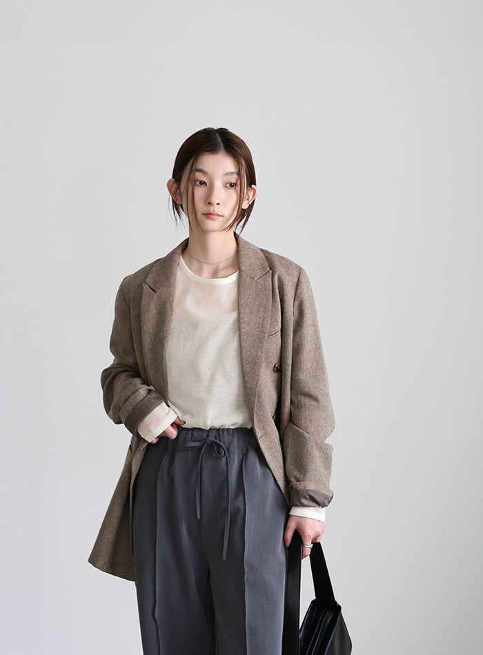 【サイズ展開あり】クルーネックシアーニットプルオーバー