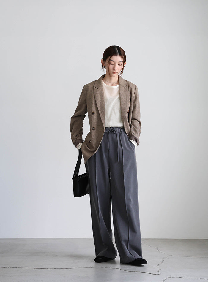 【サイズ展開あり】クルーネックシアーニットプルオーバー