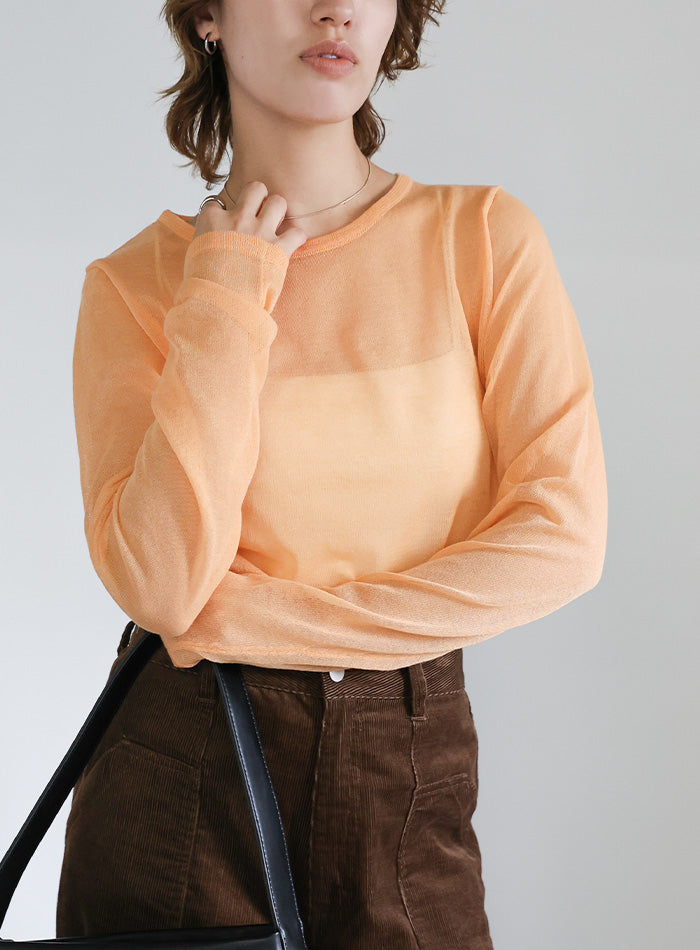 美品♪エクストリームカシミヤ 長袖ニット クルーネック モカ sn7 美品♪エクストリームカシミヤ 長袖ニット クルーネック モカ sn7