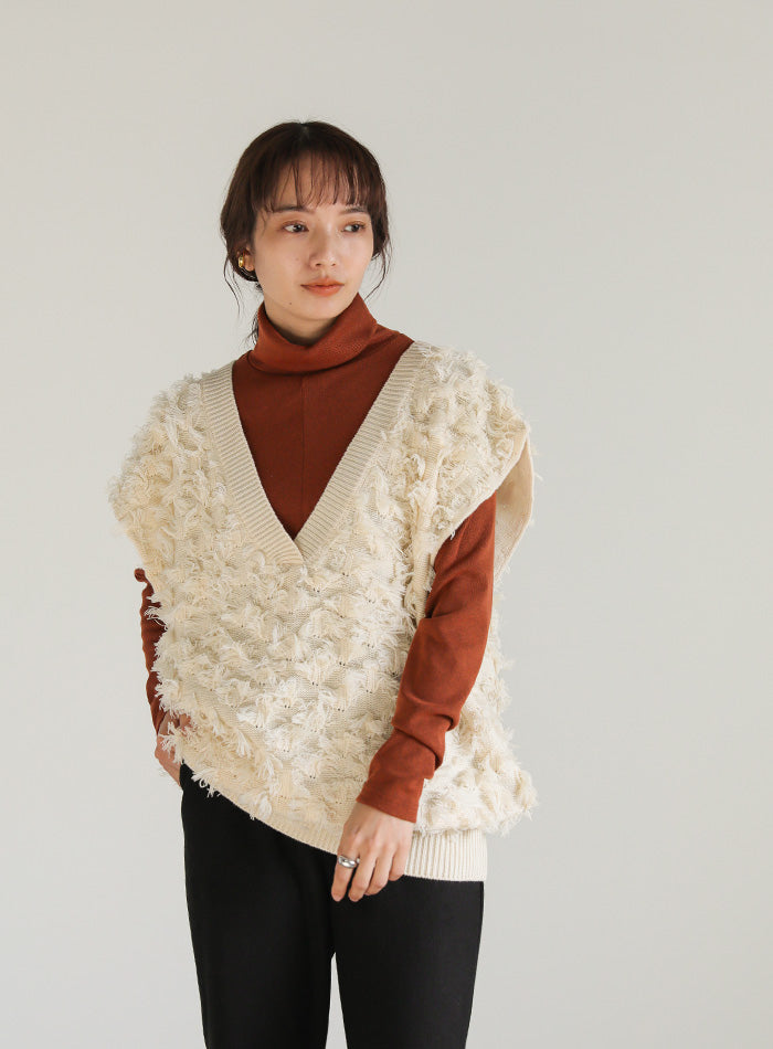 リラックスフレアニットパンツ【SALE】