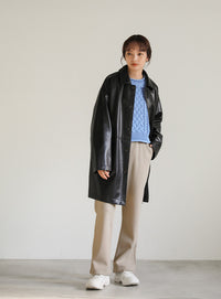 リラックスフレアニットパンツ【SALE】