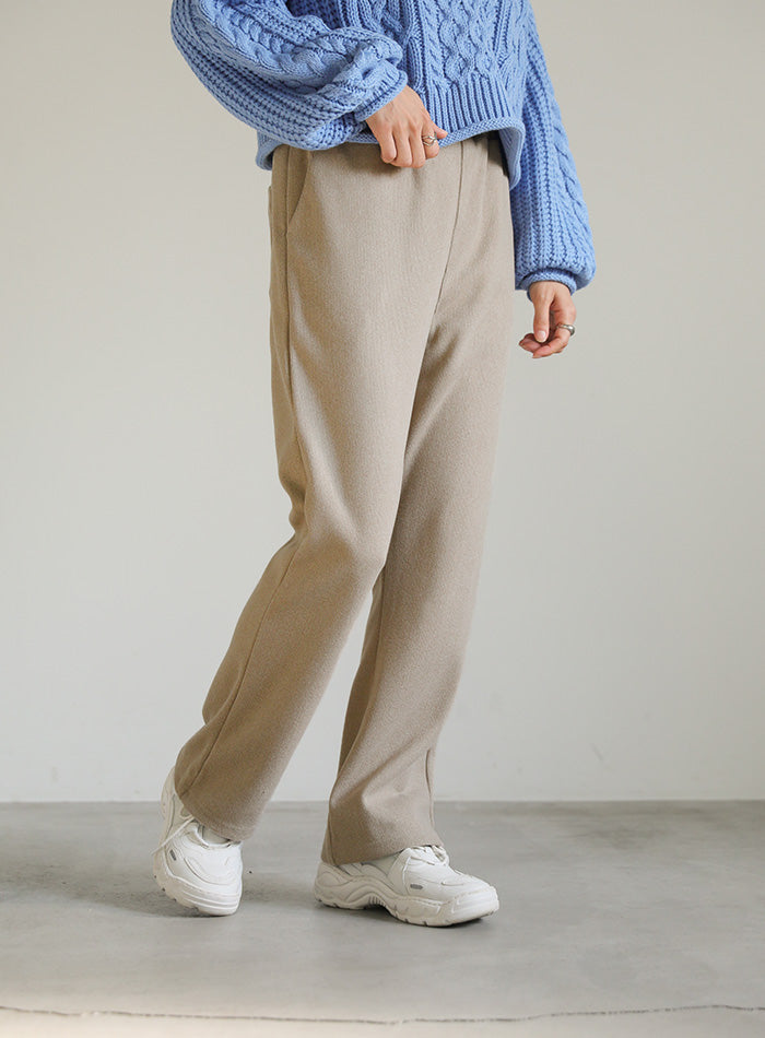 リラックスフレアニットパンツ【SALE】