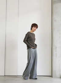 クルーネックリンキングメローシアープルオーバー【SALE】