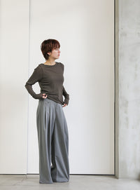 クルーネックリンキングメローシアープルオーバー【SALE】