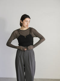 クルーネックリンキングメローシアープルオーバー【SALE】