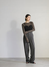 クルーネックリンキングメローシアープルオーバー【SALE】