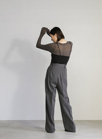 クルーネックリンキングメローシアープルオーバー【SALE】
