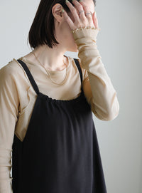クルーネックリンキングメローシアープルオーバー【SALE】