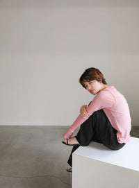 クルーネックリンキングメローシアープルオーバー【SALE】