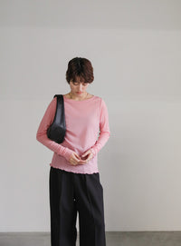 クルーネックリンキングメローシアープルオーバー【SALE】