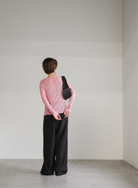 クルーネックリンキングメローシアープルオーバー【SALE】