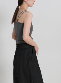 【サイズ展開あり】ダブルストラップカップ付きキャミソール