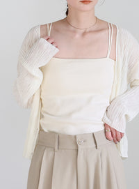 【サイズ展開あり】ダブルストラップカップ付きキャミソール