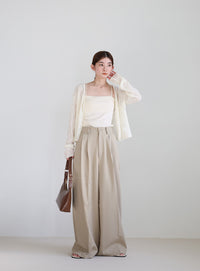 【サイズ展開あり】ダブルストラップカップ付きキャミソール