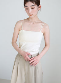 【サイズ展開あり】ダブルストラップカップ付きキャミソール