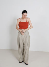 【サイズ展開あり】ダブルストラップカップ付きキャミソール