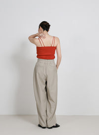 【サイズ展開あり】ダブルストラップカップ付きキャミソール