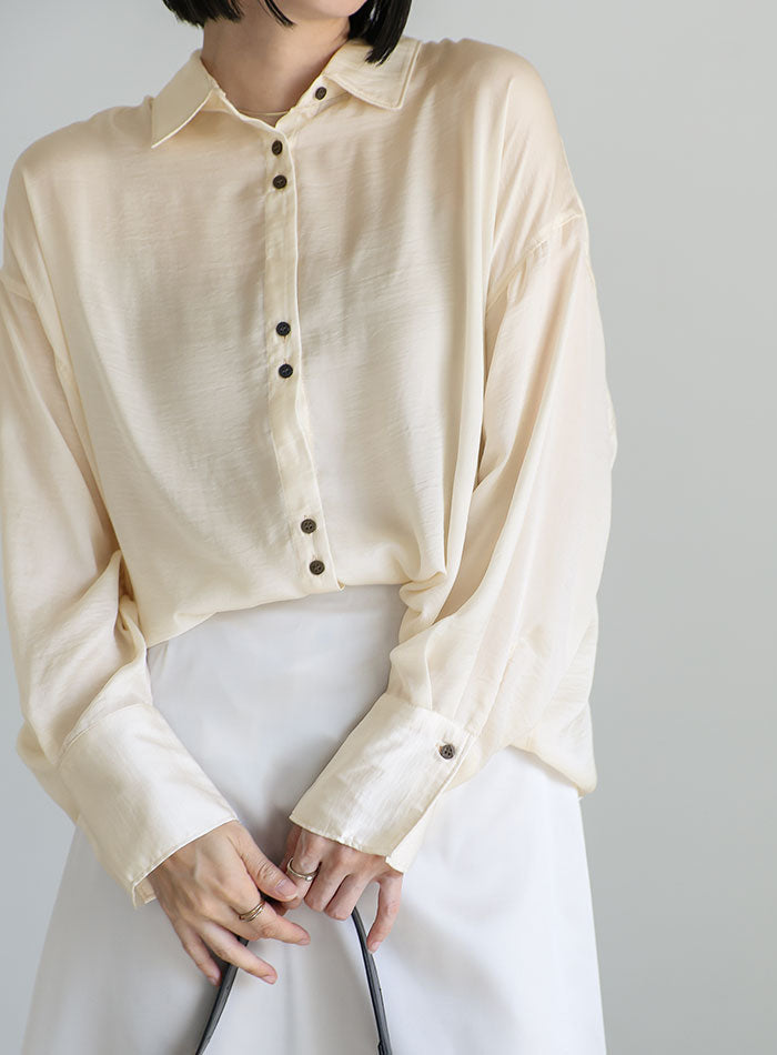 ダブルボタンビンテージサテンオーバーシャツ【SALE】 – SELECT MOCA