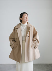 2WAYネックラグランスリーブAラインコート
