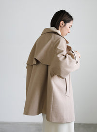 2WAYネックラグランスリーブAラインコート