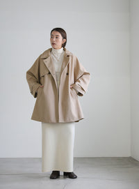 2WAYネックラグランスリーブAラインコート