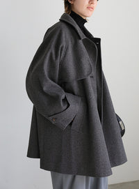 2WAYネックラグランスリーブAラインコート