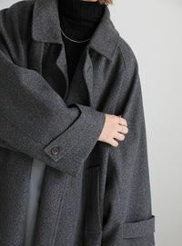 2WAYネックラグランスリーブAラインコート