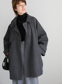 2WAYネックラグランスリーブAラインコート