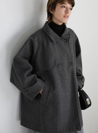 2WAYネックラグランスリーブAラインコート